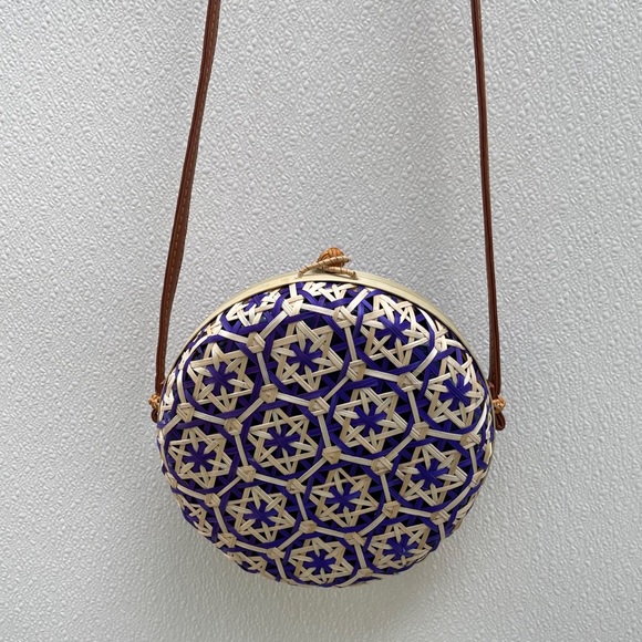 Wicker straw crossbody bag rattan summer purse - Picture 6 of 7